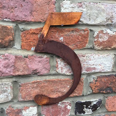 Rusty Metal House Numbers 